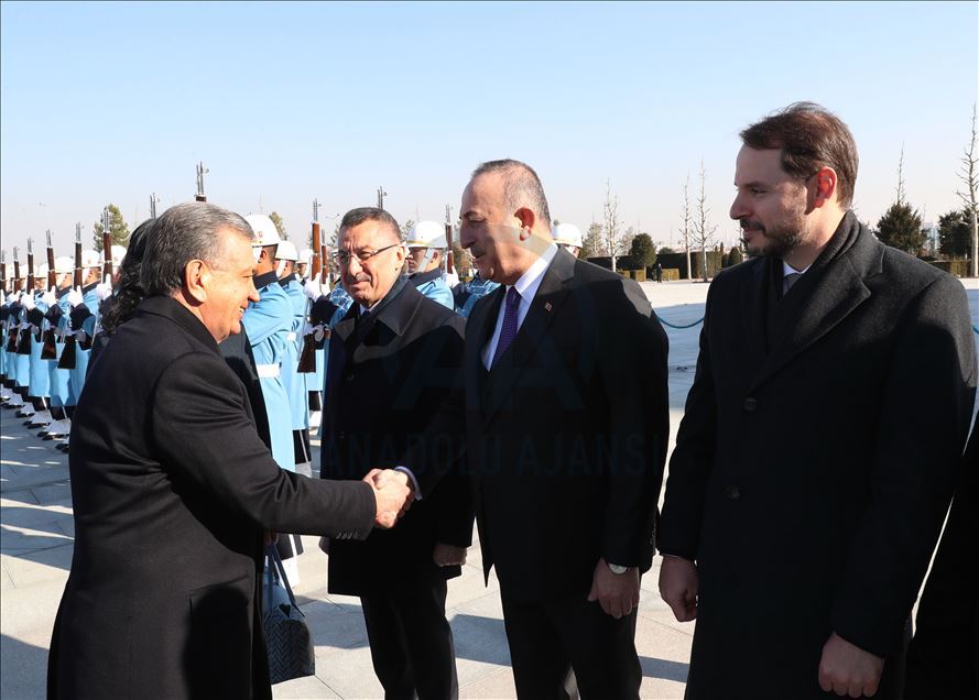 Özbekistan Cumhurbaşkanı Mirziyoyev Ankara'da