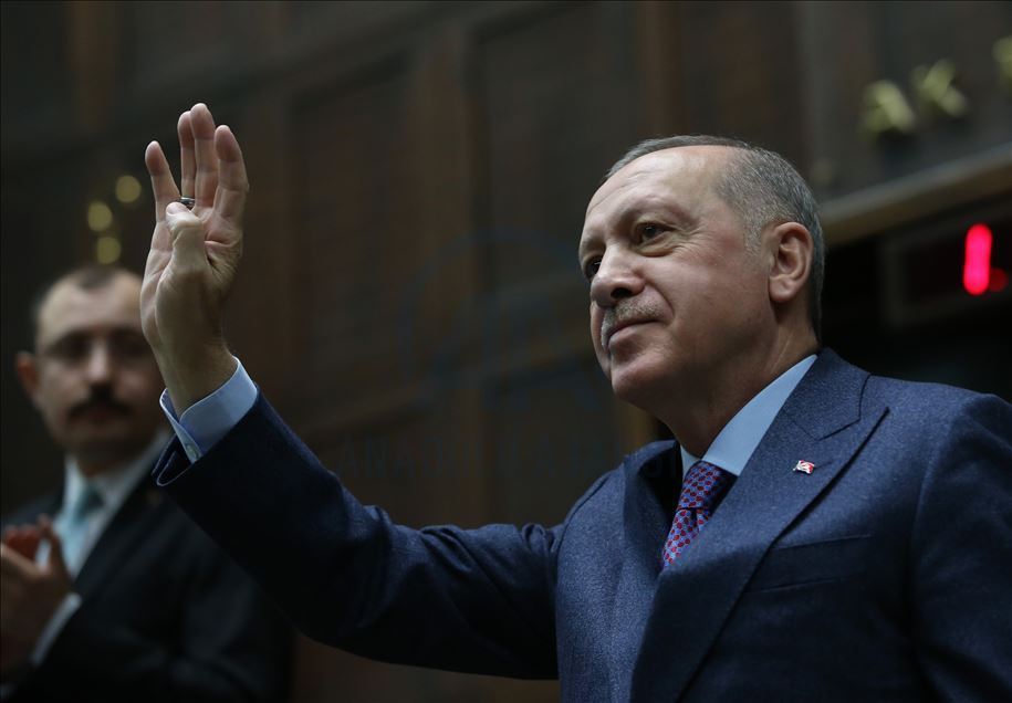 حضور اردوغان در نشست هفتگی حزب عدالت و توسعه در آنکارا