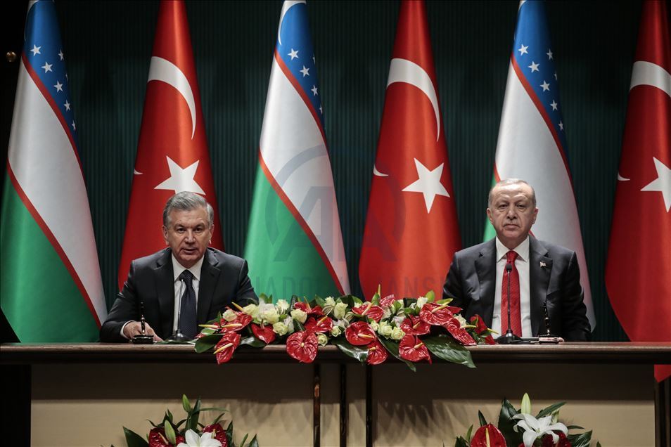 Özbekistan Cumhurbaşkanı Mirziyoyev Ankara'da
