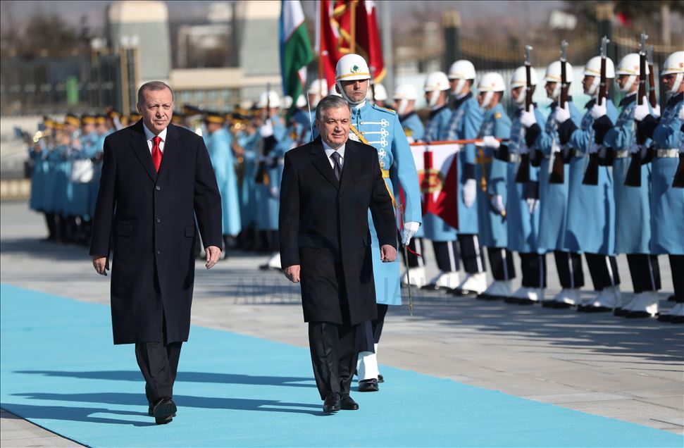 Özbekistan Cumhurbaşkanı Mirziyoyev Ankara'da