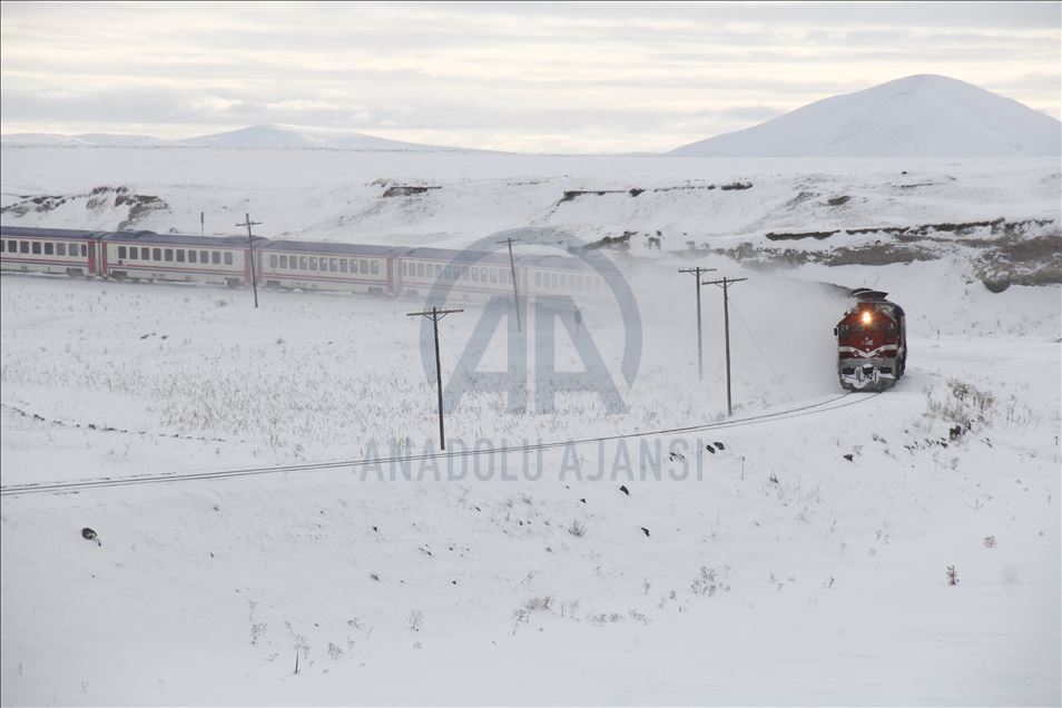 Eastern rail journey in winter