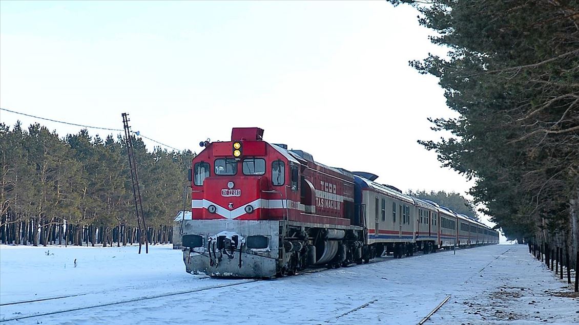 Eastern rail journey in winter
