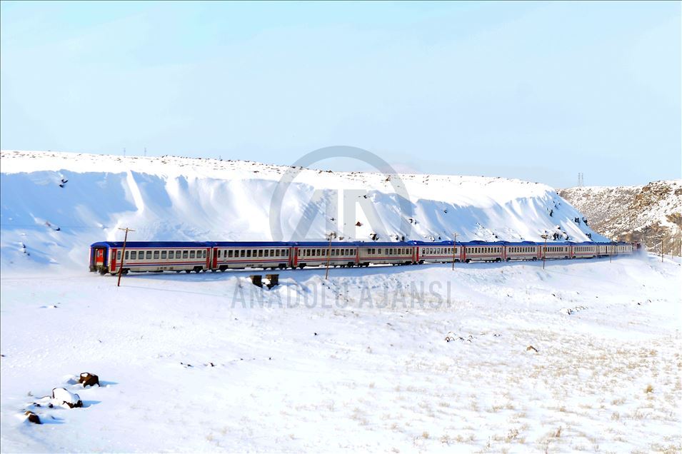 Eastern rail journey in winter