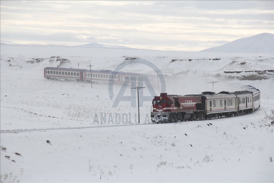 Eastern rail journey in winter