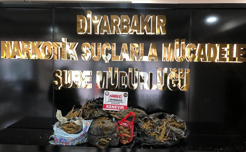Diyarbakır'da 1 tonun 102 kilo esrar ele geçirilen operasyonlarda 93 kişi tutuklandı