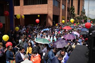 Movilización del Paro de Maestros Colombianos