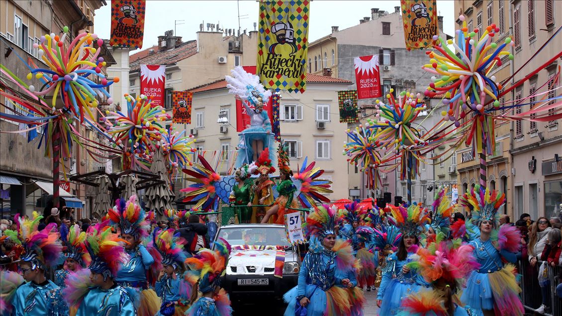 Hırvatistan'da 37. Uluslararası Rijeka Karnavalı düzenlendi