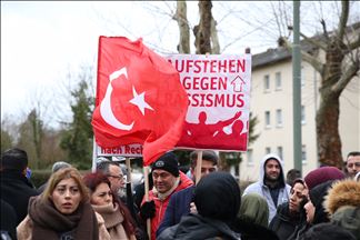 Protestas en contra de los ataques racistas en Hanau, Alemania