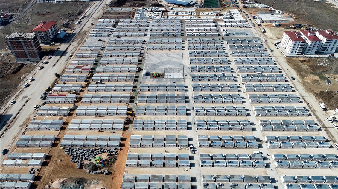 Container city for earthquake survivors in Elazig