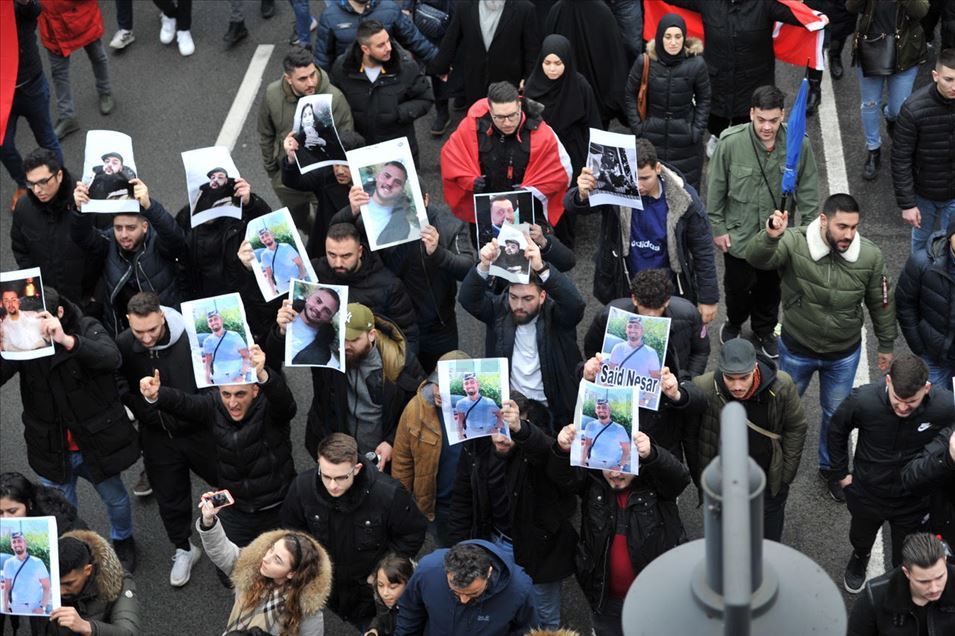 Protest against the racist attack in Hanau