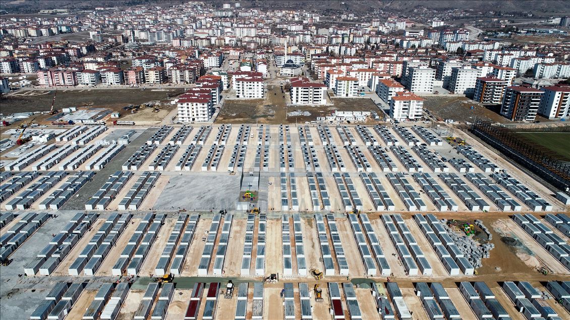 Container city for earthquake survivors in Elazig