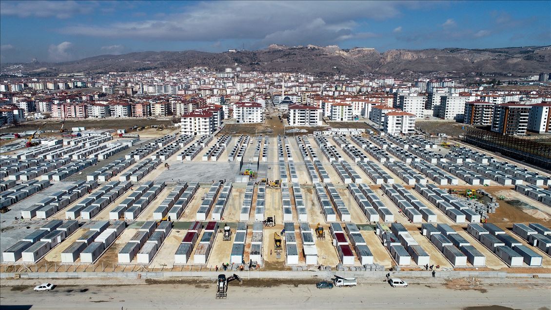 Container city for earthquake survivors in Elazig