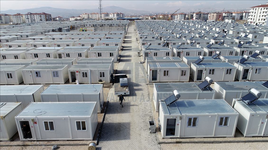 Container city for earthquake survivors in Elazig