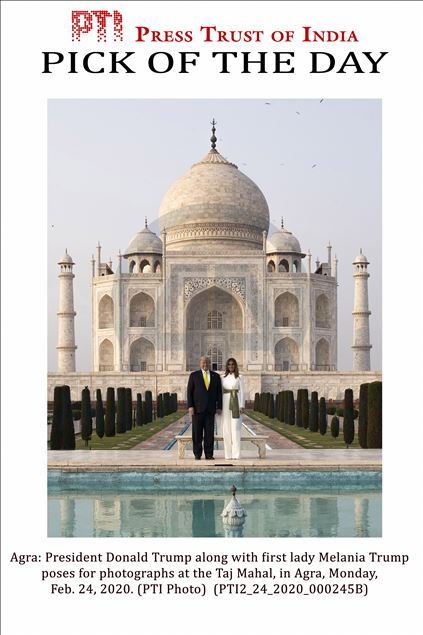 Donald Trump and Melania Trump in Agra