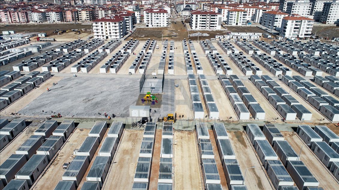 Container city for earthquake survivors in Elazig