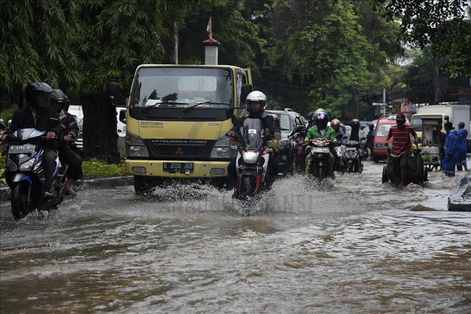 Flooding after heavys rain in Jakarta