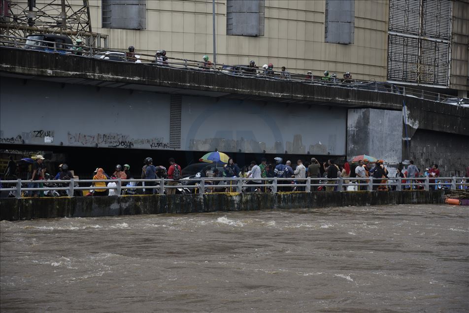 Flooding after heavys rain in Jakarta