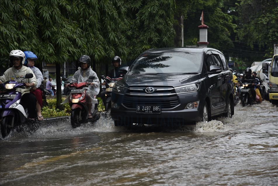 Flooding after heavys rain in Jakarta