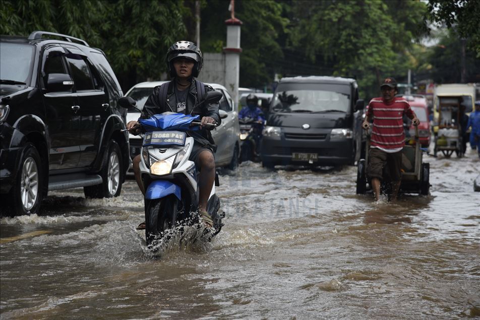 Flooding after heavys rain in Jakarta