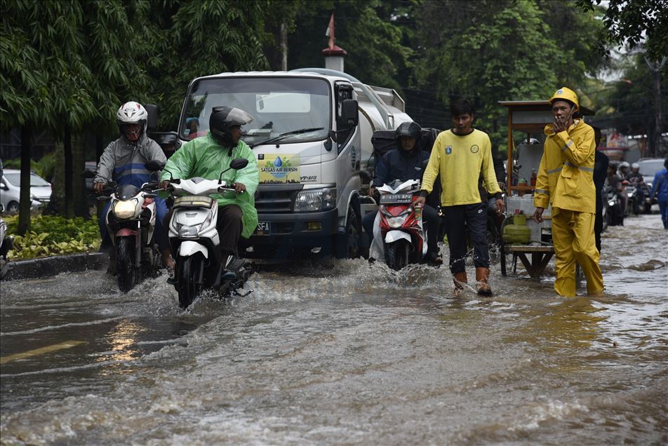 Flooding after heavys rain in Jakarta