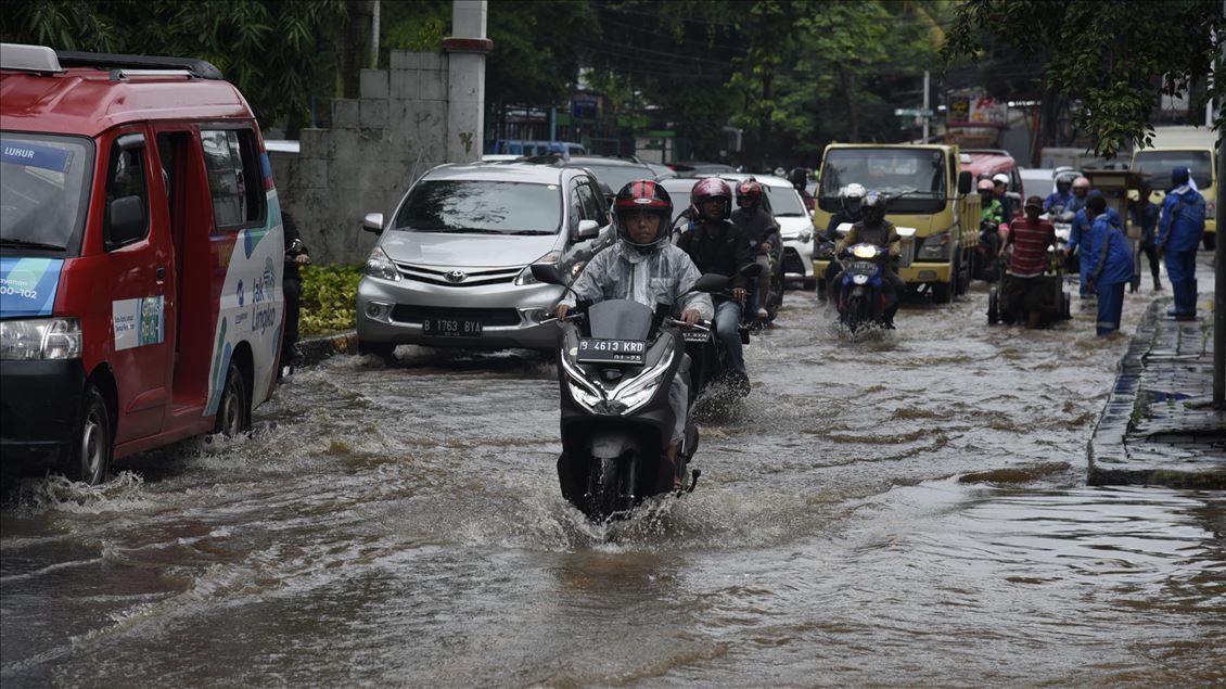 Flooding after heavys rain in Jakarta