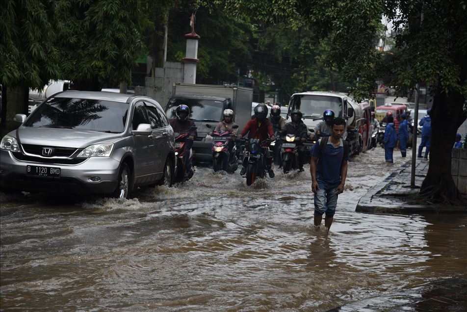 Flooding after heavys rain in Jakarta