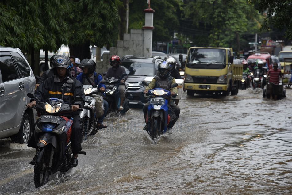 Flooding after heavys rain in Jakarta