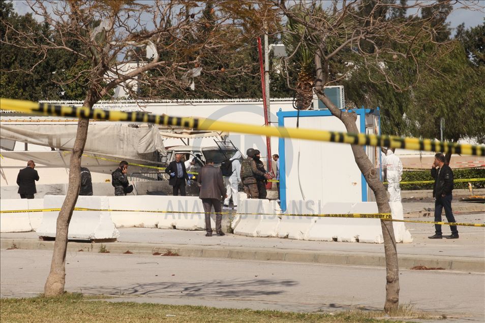 حمله تروریستی در نزدیک سفارت آمریکا در تونس

