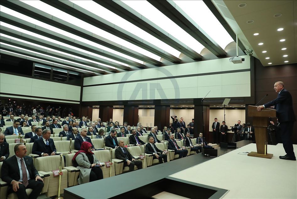 نشست خبری رئیس‌جمهور ترکیه راجع به کرونا در آنکارا
