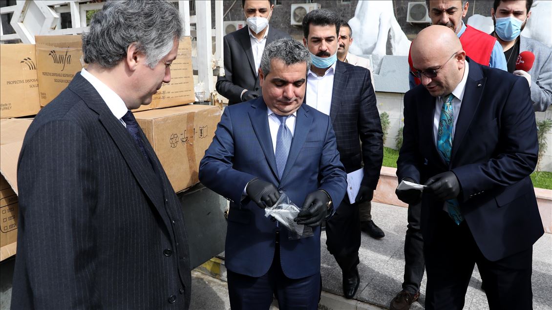 Türk Kızılaydan koronavirüsle mücadelede Erbil'e 30 bin maske yardımı
