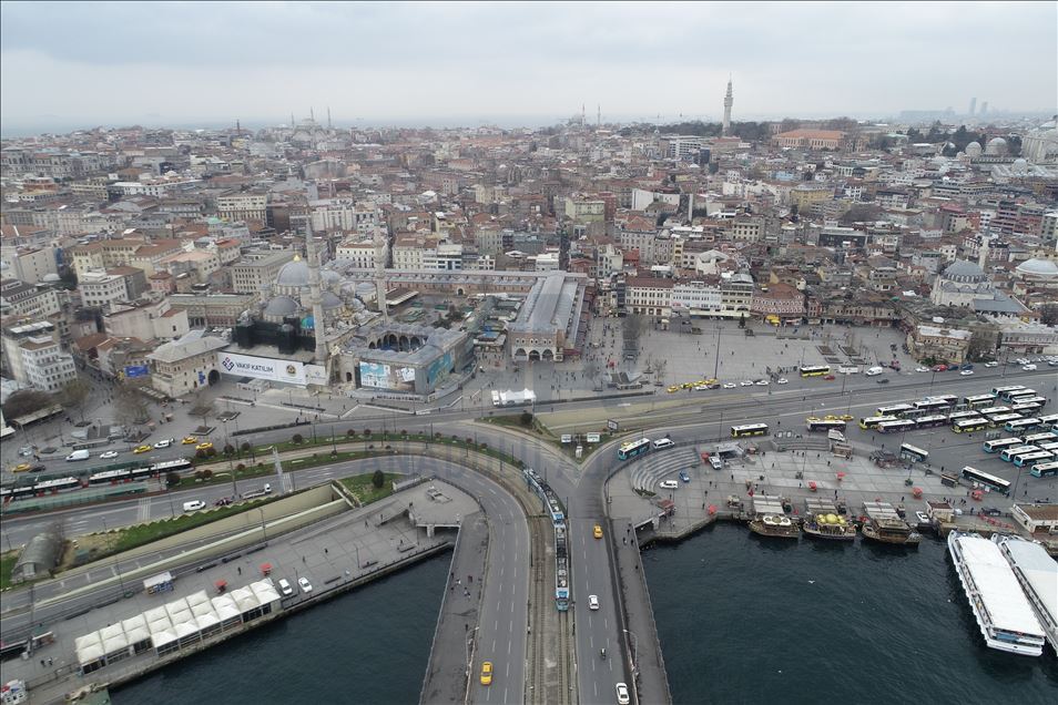 İstanbul'un meydanları havadan görüntülendi