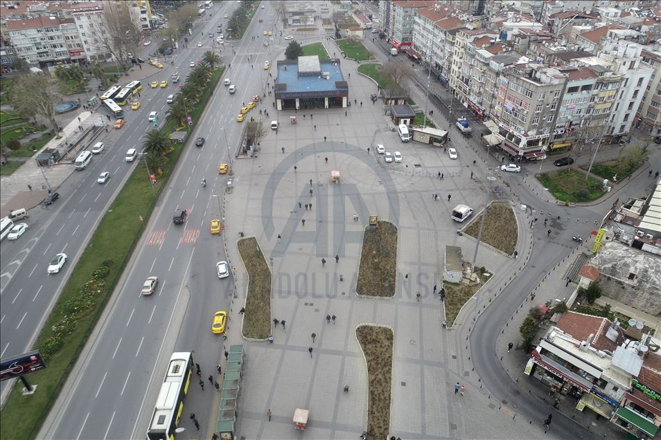 İstanbul'un meydanları havadan görüntülendi