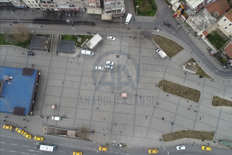 İstanbul'un meydanları havadan görüntülendi