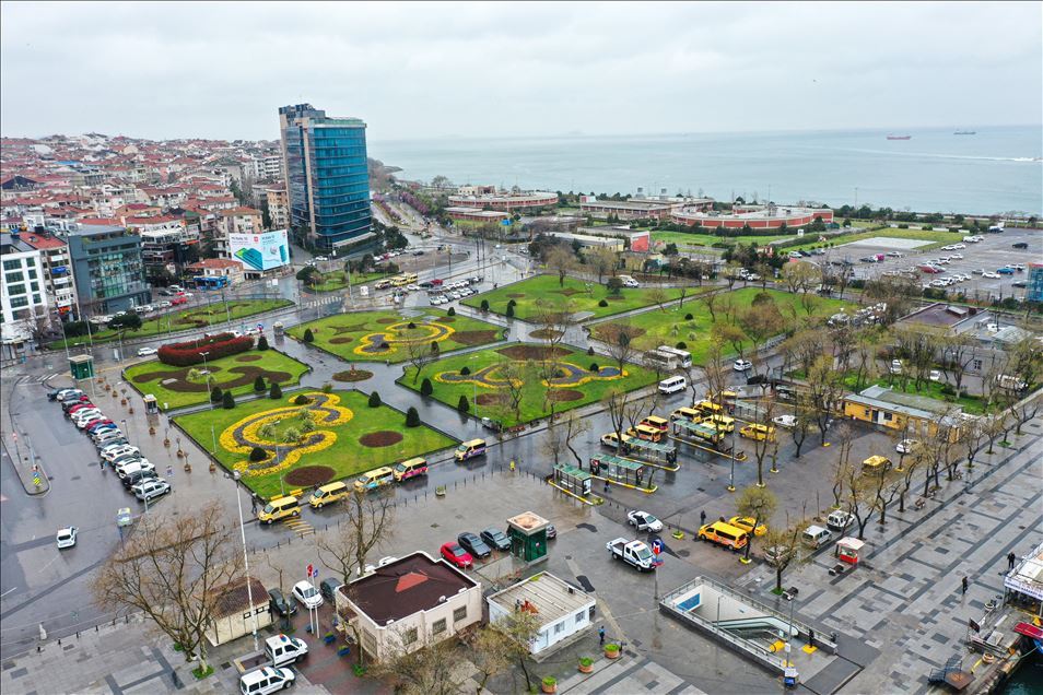 İstanbul'un meydanları havadan görüntülendi