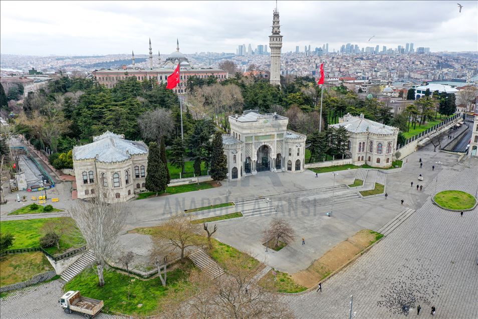 İstanbul'un meydanları havadan görüntülendi