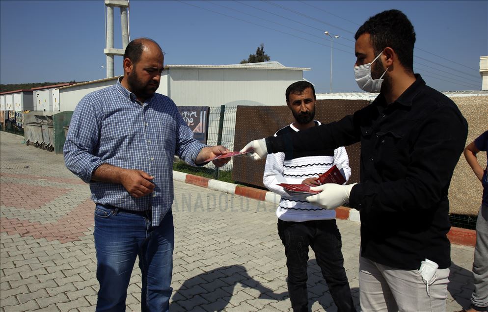 Sığınmacıların kaldığı geçici barınma merkezlerinde Kovid-19 tedbirleri
