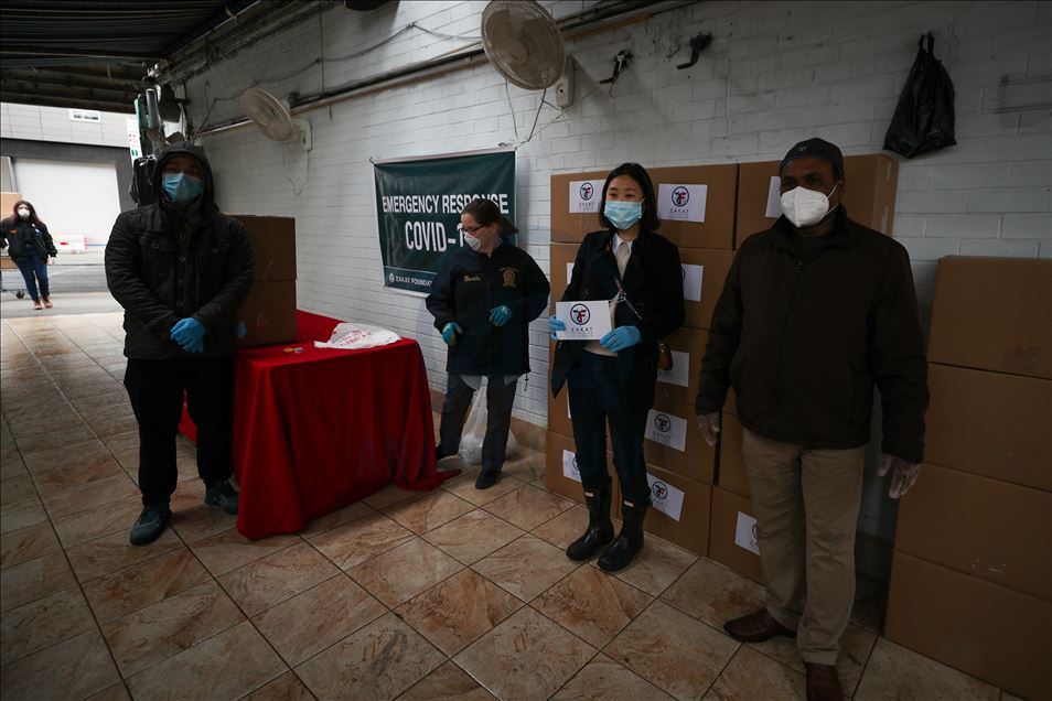 ABD'deki Zekat Vakfı'ndan salgından etkilenenlere 'Kovid-19 Acil Yardım Dağıtımı'
