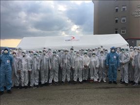 Красный полумесяц обеспечивает питанием граждан на карантине
