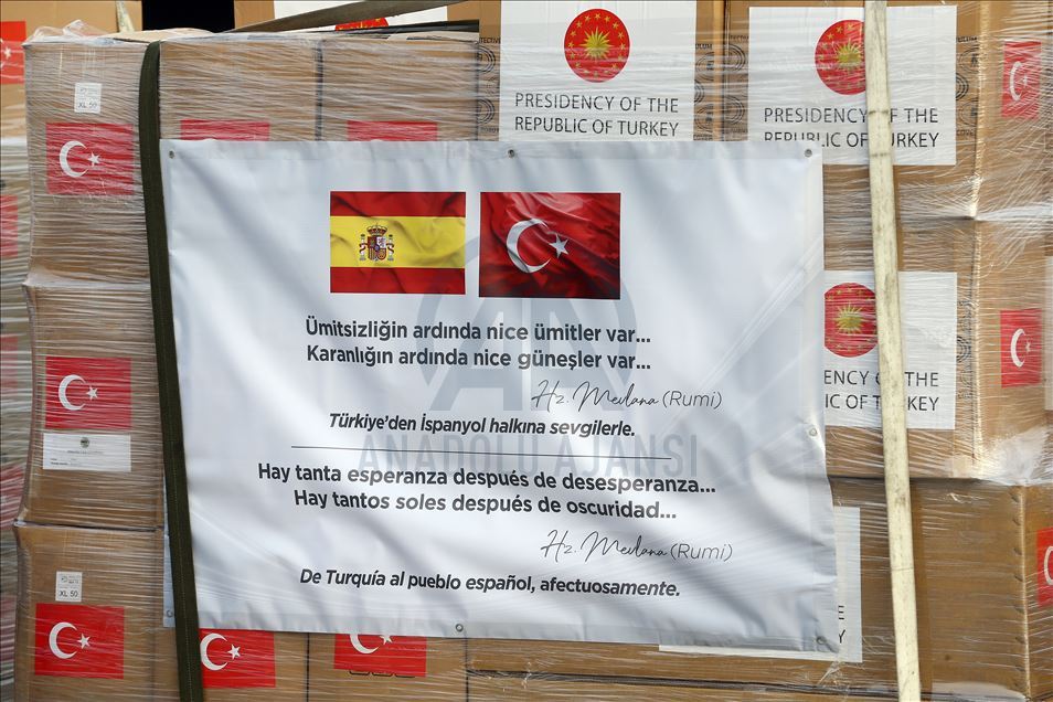 كورونا.. تركيا تُرسل مساعدات طبية إلى إسبانيا وإيطاليا