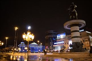 Скопје за време на полицискиот час воведен како мерка во борбата против вирусот Ковид-19