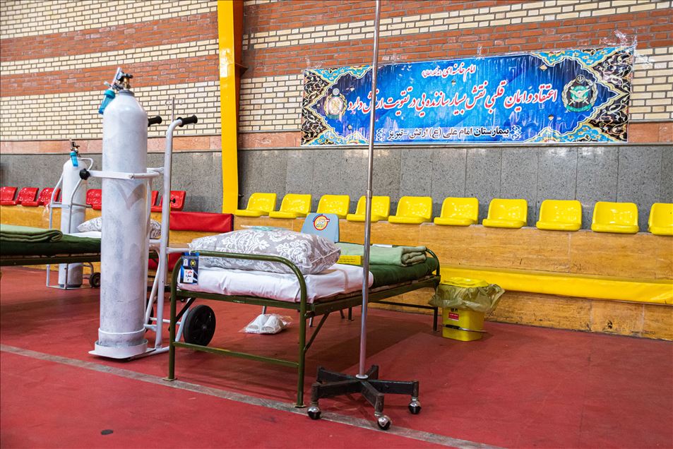 اختصاص یک سالن ورزشی در تبریز ایران برای درمان بیماران کرونایی