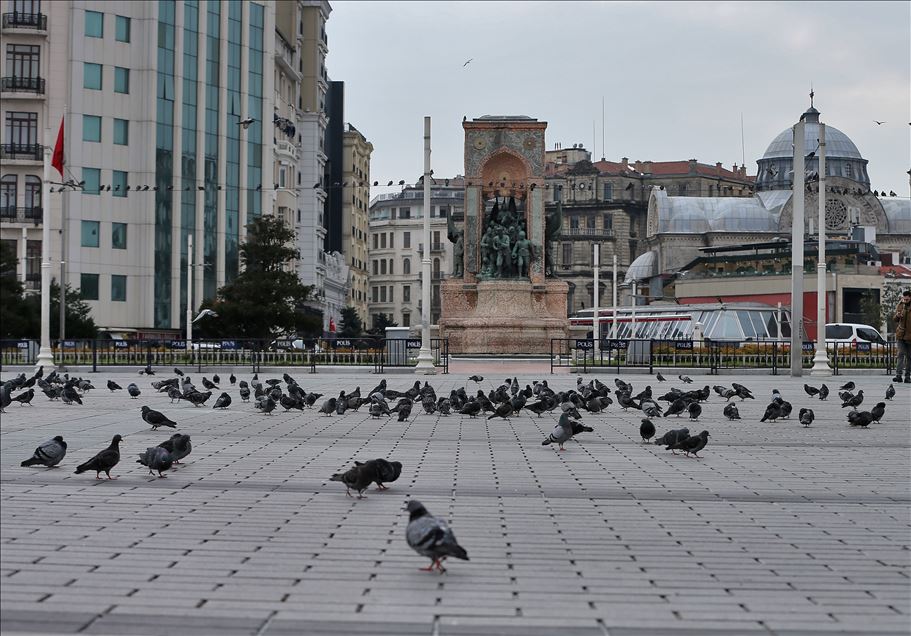 İstanbul'un simge meydanlarının tek sakini güvercinler