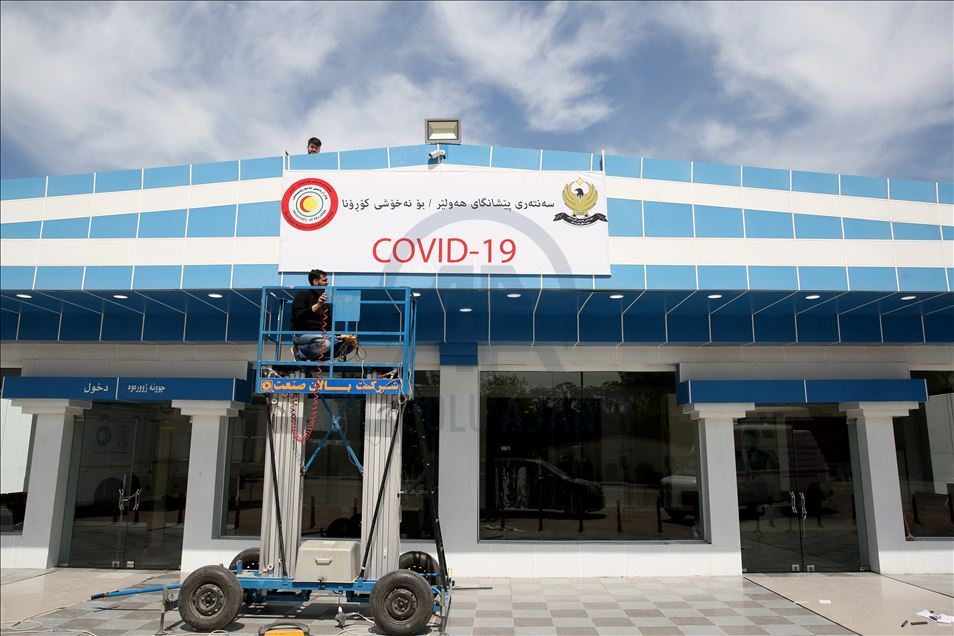Erbil'de koronavirüs hastaları için sahra hastanesi kuruldu