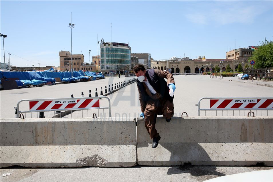 Erbil'de koronavirüs tedbirleri