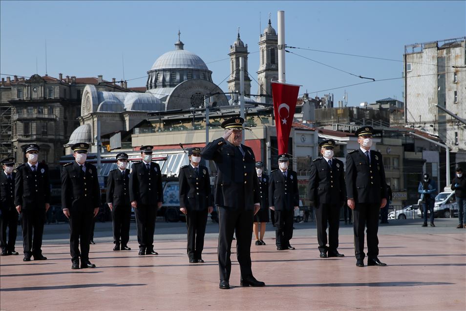 Türk Polis Teşkilatının kuruluşunun 175. yılı törenine "koronavirüs" düzenlemesi