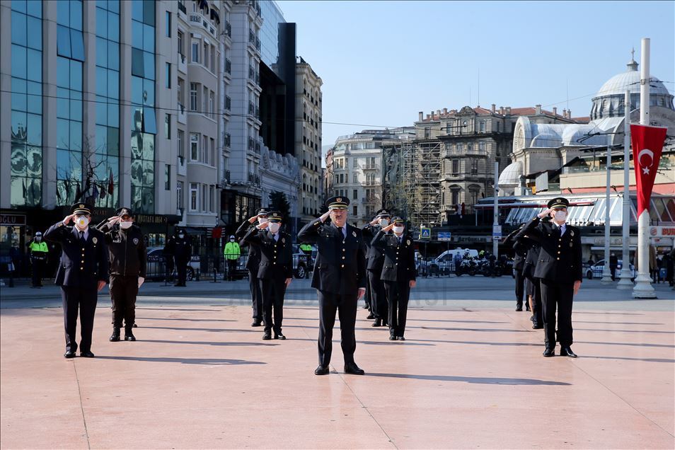 Türk Polis Teşkilatının kuruluşunun 175. yılı törenine "koronavirüs" düzenlemesi