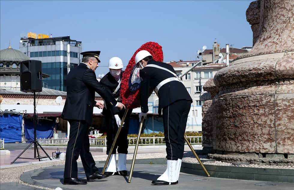 Türk Polis Teşkilatının kuruluşunun 175. yılı törenine "koronavirüs" düzenlemesi