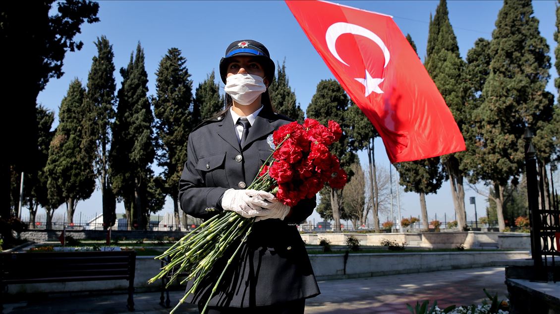 Türk Polis Teşkilatının kuruluşunun 175. yılı törenine "koronavirüs" düzenlemesi
