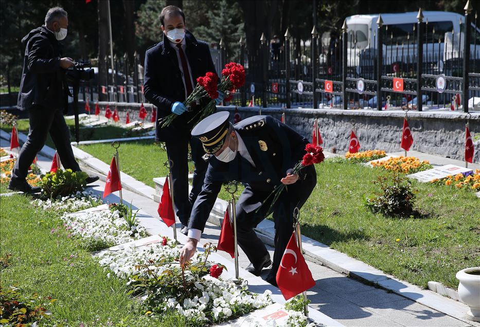 Türk Polis Teşkilatının kuruluşunun 175. yılı törenine "koronavirüs" düzenlemesi
