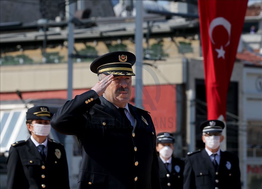 Türk Polis Teşkilatının kuruluşunun 175. yılı törenine "koronavirüs" düzenlemesi